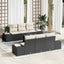 Havesofa Sæt med pude 8 pcs Sort og Cream polyrattan