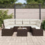 Havesofa Sæt med pude 8 pcs Brun og Creme polyrattan