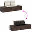 Havesofa Sæt med opbevaring 7 pcs Brun og Creme polyrattan