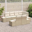 Havesofa Sæt med opbevaring 7 pcs Beige og creme polyrattan