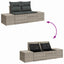 Havesofa Sæt 8 stk. Lysegrå polyrattan