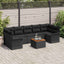 Havesofa Sæt med opbevaring 8 pcs Sort polyrattan