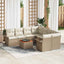 Havesofa Sæt med opbevaring 9 pcs Beige og creme polyrattan