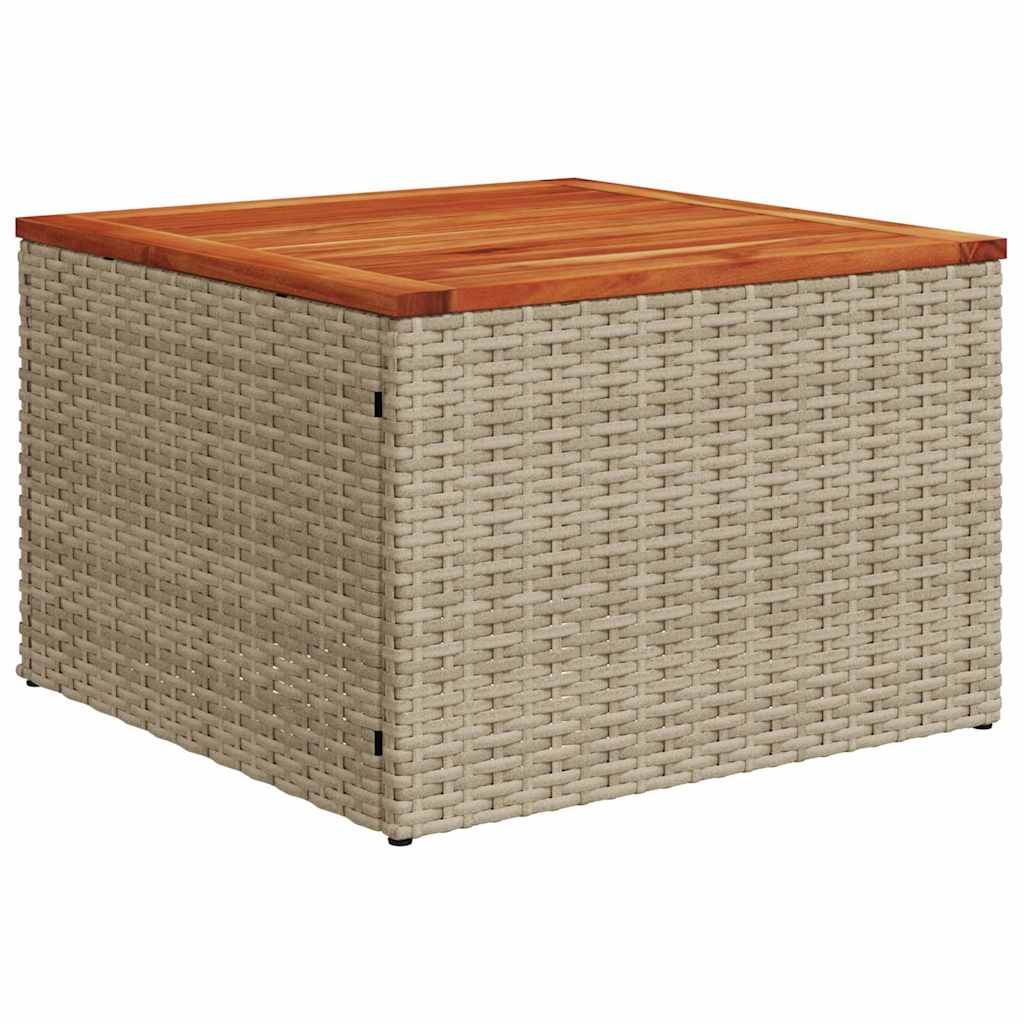 Havesofa Sæt med opbevaring 9 pcs Beige og creme polyrattan