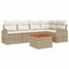Havesofa Sæt med opbevaring 6 pcs Beige og creme polyrattan