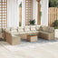 Havesofa Sæt med opbevaring 11 pcs Beige og creme polyrattan