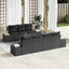 Havesofa Sæt med opbevaring 8 pcs Sort polyrattan