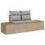 Havesofa Sæt 9 stk. 8-Antal sæder Beige og lys grå Polyrattan