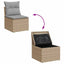 Havesofa Sæt 9 stk. 8-Antal sæder Beige og lys grå Polyrattan