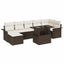 Havesofa Sæt 8 stk. Brun [Syntetisk]: Poly Rattan