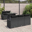 Havesofa Sæt 6 stk. Sort Poly Rattan