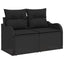 Havesofa Sæt med pude med opbevaring 7 pcs Sort Poly Rattan