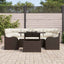 Havesofa Sæt 7 pcs Brun 234 x 122,5 x 85 cm Poly Rattan