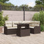 Havesofa Sæt med pude med pude 6 pcs Brun Poly Rattan
