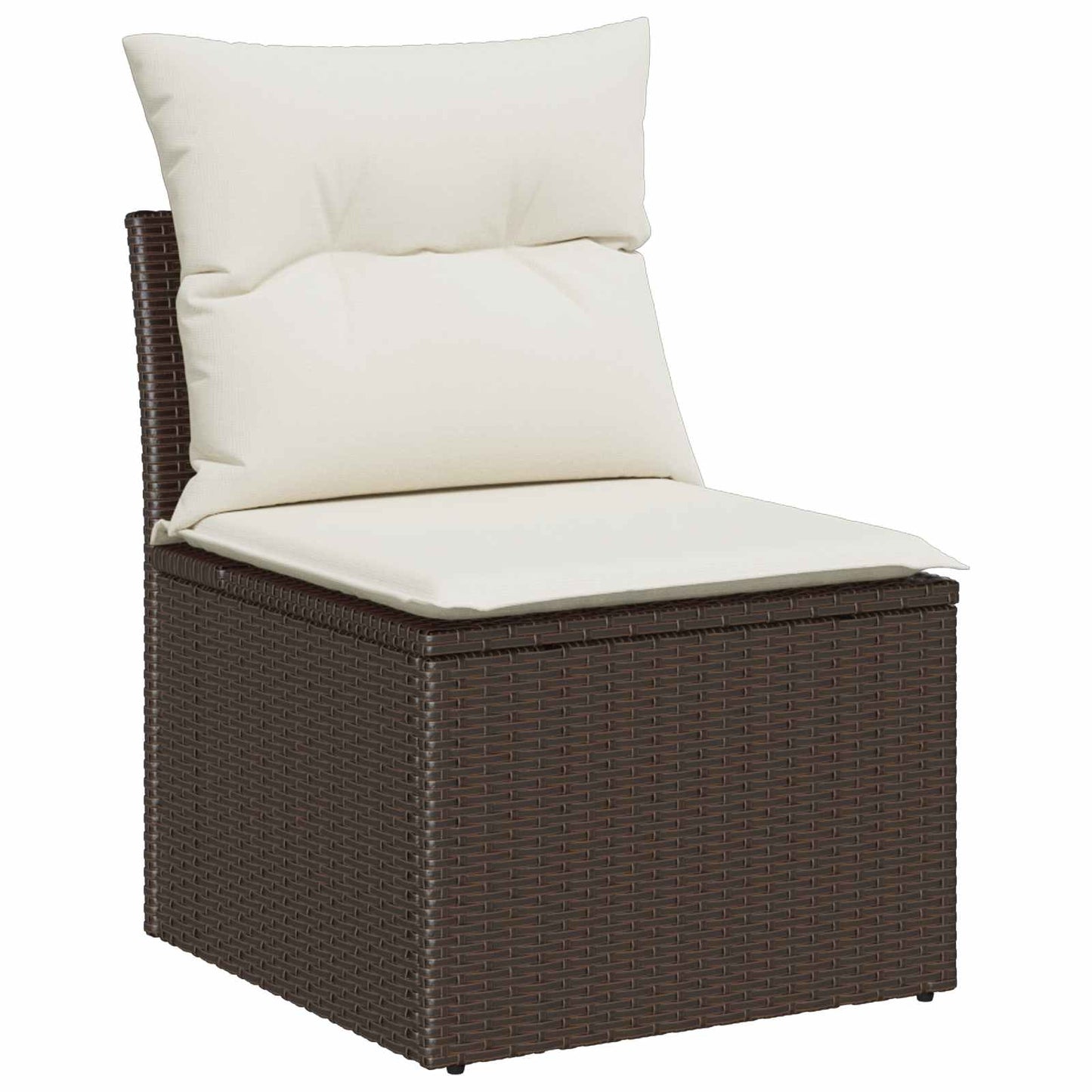 Havesofa Sæt med pude med pude 6 pcs Brun Poly Rattan