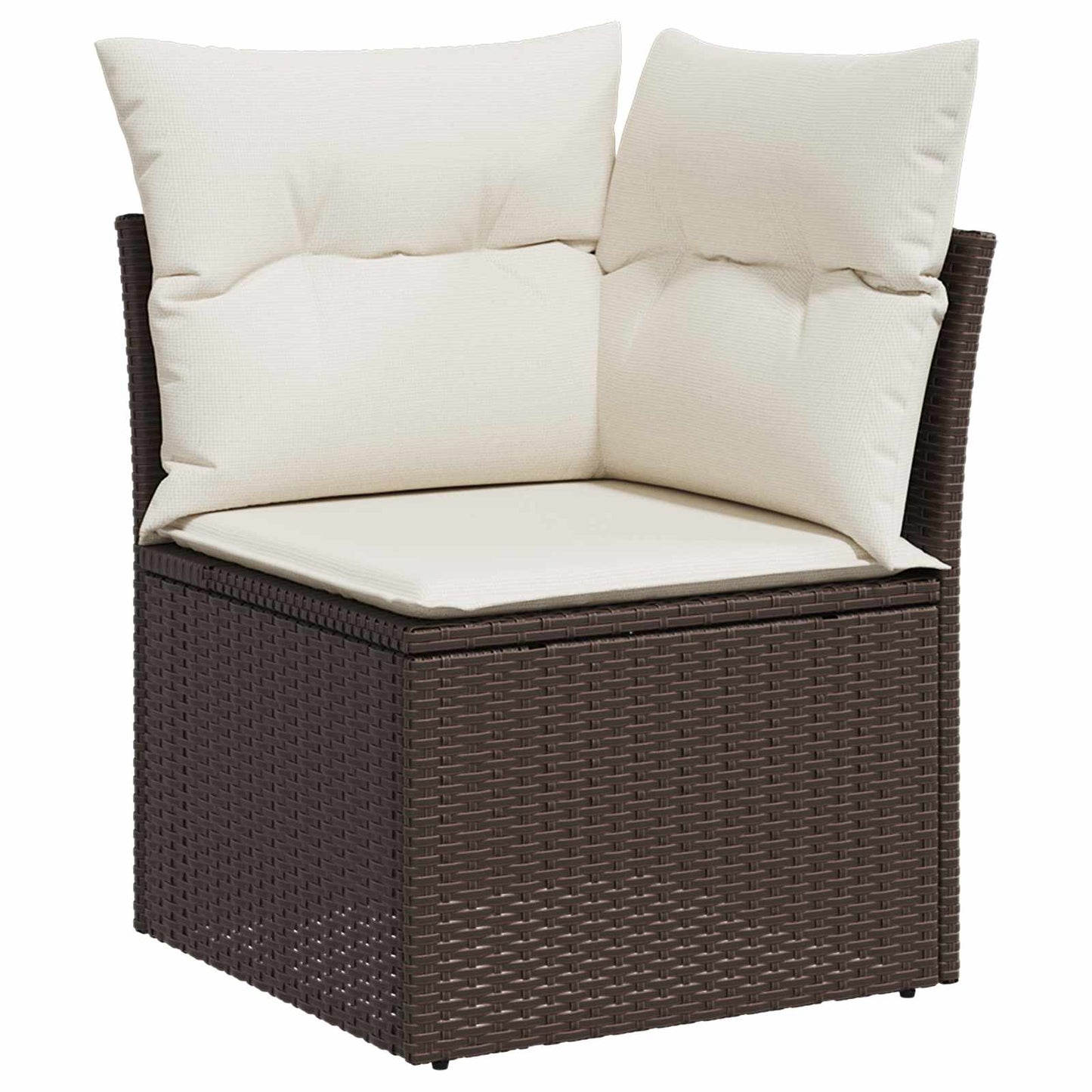 Havesofa Sæt med pude med pude 6 pcs Brun Poly Rattan