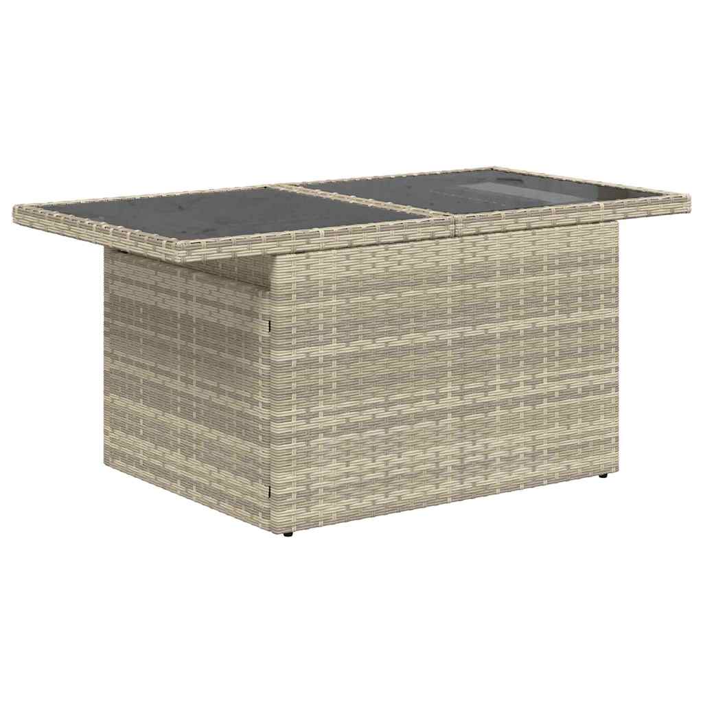 Havesofa Sæt med pude med pude 6 pcs Lysegrå Poly Rattan