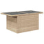 Havesofa Sæt med pude med opbevaring 9 pcs Beige Poly Rattan