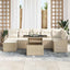 Havesofa Sæt med pude med opbevaring 8 pcs Beige og creme