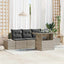 Havesofa Sæt med pude med opbevaring 5 pcs Lysegrå og mørkegrå