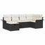 Havesofa Sæt 6 stk. Sort og Cream polyrattan