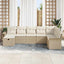 Havesofa Sæt 8 stk. Beige og creme polyrattan