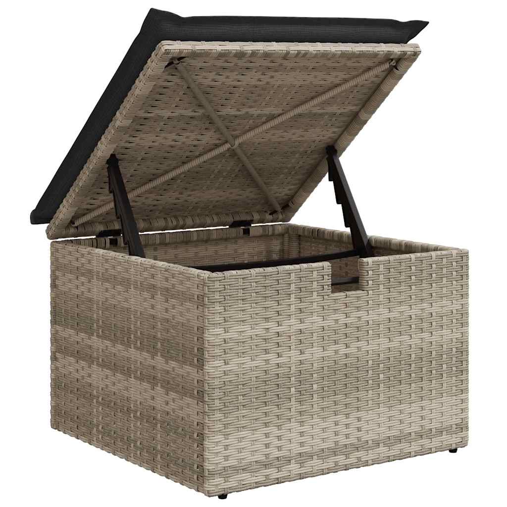 Havesofa Sæt 7 stk. 6-Antal sæder Lysegrå polyrattan
