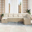 Sofa Sæt med pude 8 pcs Beige og creme polyrattan