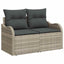 Sofa Sæt 9 stk. 8-Antal sæder Lysegrå polyrattan