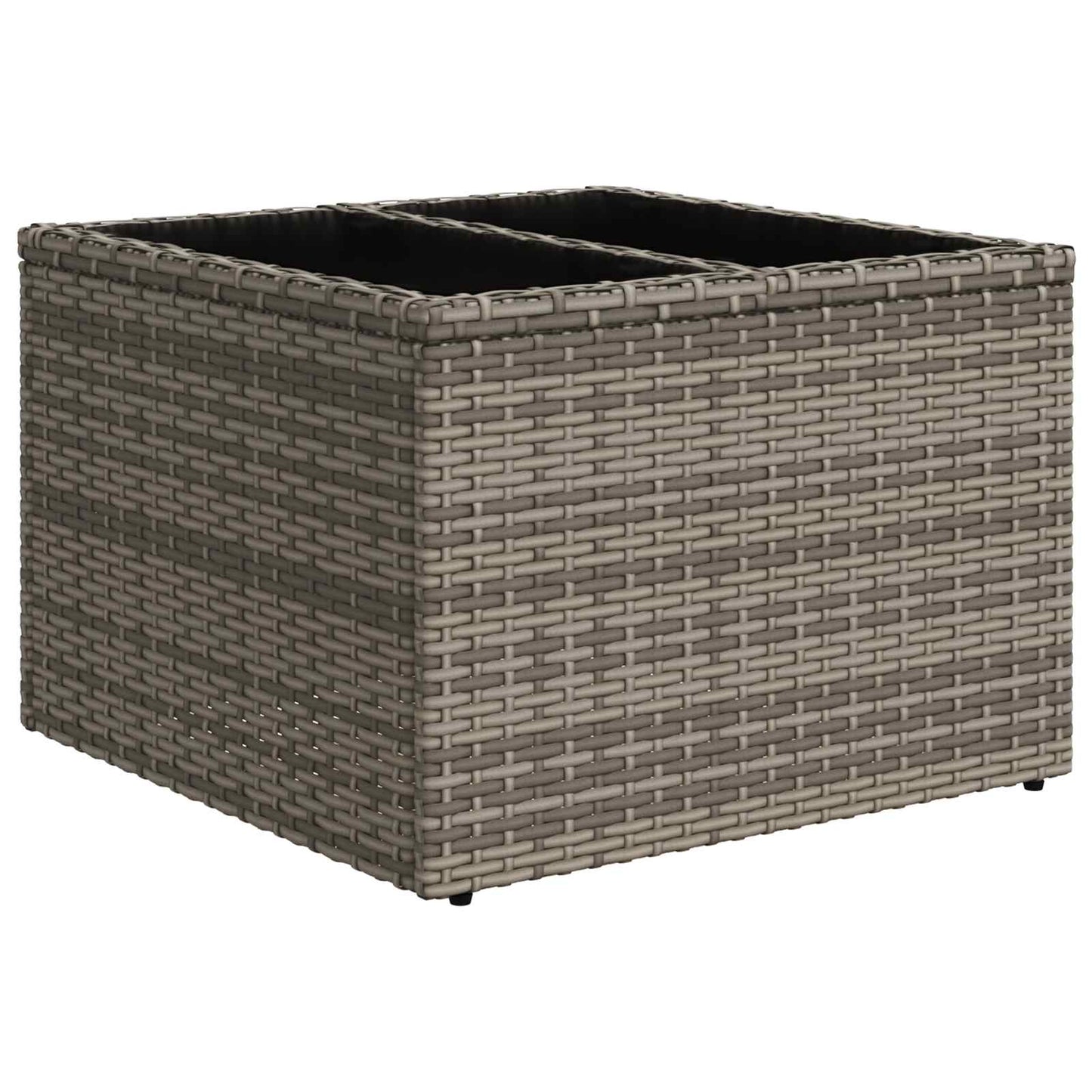 Sofa Sæt med pude med opbevaring Grå polyrattan