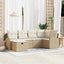 Sofa Sæt med pude med opbevaring Beige og creme polyrattan