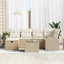 Sofa Sæt med pude 7 pcs Beige og creme polyrattan