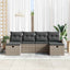 Sofa Sæt 6 stk. Grå polyrattan
