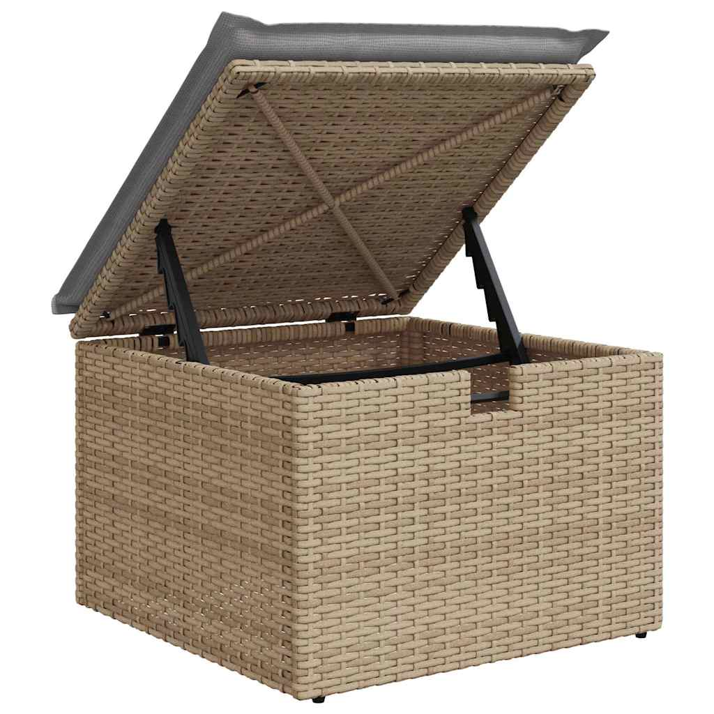 Sofa Sæt 6 stk. 6-Antal sæder Beige og lys grå polyrattan