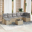 Sofa Sæt 8 stk. Beige og lys grå polyrattan