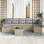 Sofa Sæt 8 stk. Beige og lys grå polyrattan
