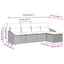 Sofa Sæt 5 stk. Beige polyrattan