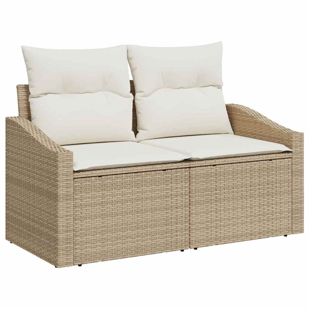 Sofa Sæt 6 stk. Beige polyrattan