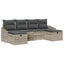 Havesofa Sæt 6 stk. polyrattan