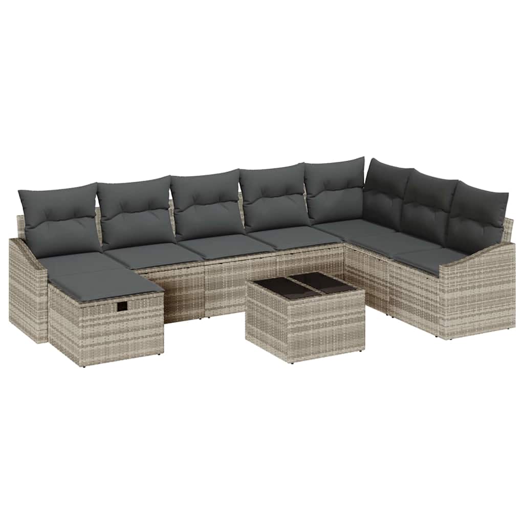 Havesofa Sæt 9 stk. polyrattan