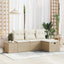 Havesofa Sæt 4 stk. polyrattan