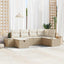 Havesofa Sæt 6 stk. Beige polyrattan