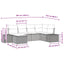 Havesofa Sæt 6 stk. Beige polyrattan