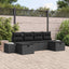 Havesofa Sæt 6 stk. Sort polyrattan
