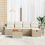 Havesofa Sæt 6 stk. Beige polyrattan