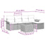 Havesofa Sæt 6 stk. Beige polyrattan