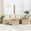 Havesofa Sæt 7 stk. Beige polyrattan