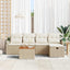 Havesofa Sæt 6 stk. Beige polyrattan