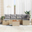 Havesofa Sæt 7 stk. Beige polyrattan