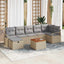 Havesofa Sæt 8 stk. Beige polyrattan